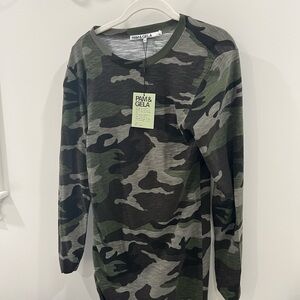 Pam & Gela Camouflage Long Sleeve Shirt Dress